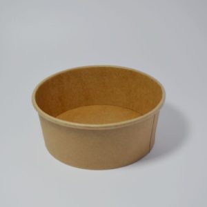 Ensaladera Bowl  750 ml papel Kraft(con tapa)